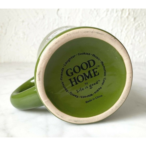 Life is Good Green Santa Heavy Diner Mug-Do What You Like, Like What You Do Cup - Picture 5 of 6